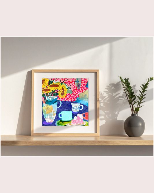 "Let's Share A Cake As We Enjoy Our Coffees" Print