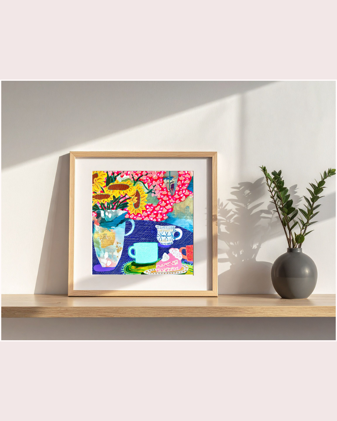 "Let's Share A Cake As We Enjoy Our Coffees" Print