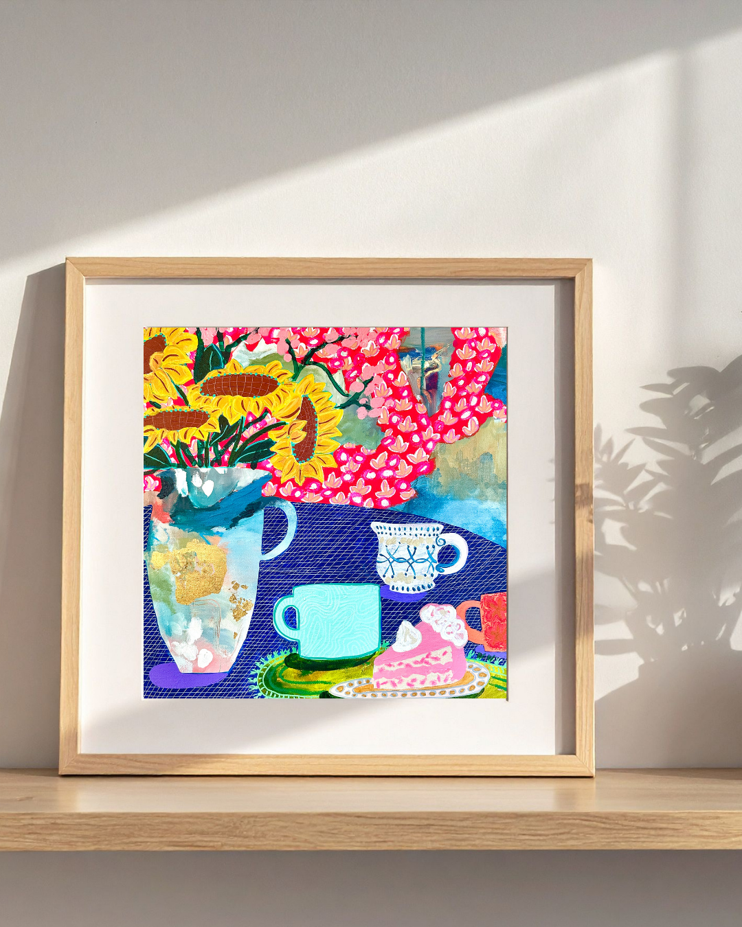 "Let's Share A Cake As We Enjoy Our Coffees" Print
